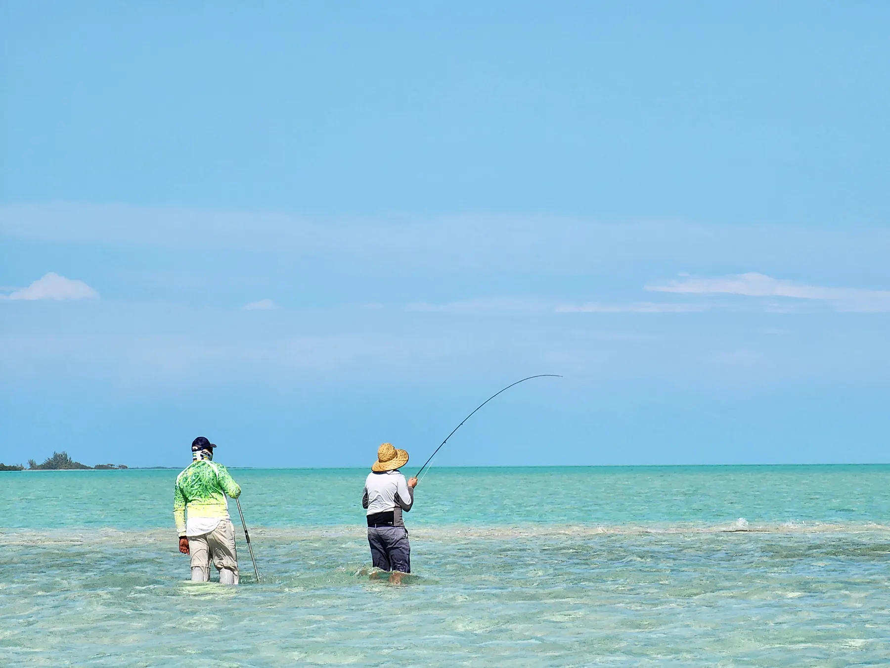Bonefishing on the Great Bahama Bank flats, Exuma